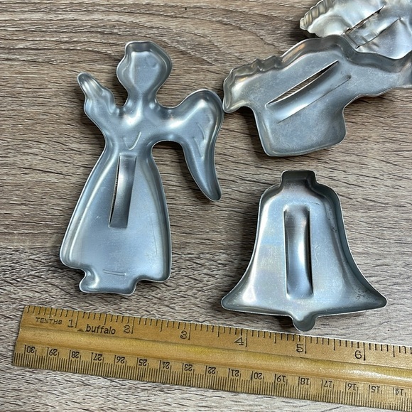 Vintage 60s Set of Tin Cookie Cutters Shortbread - Picture 7 of 8